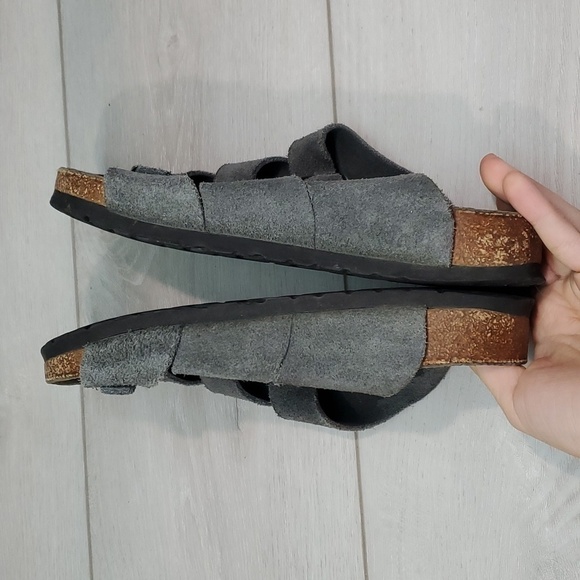 Birkenstock Betula Womens 3 Straps Suede Sandals Flats shoes sz 39/8 - Picture 7 of 11